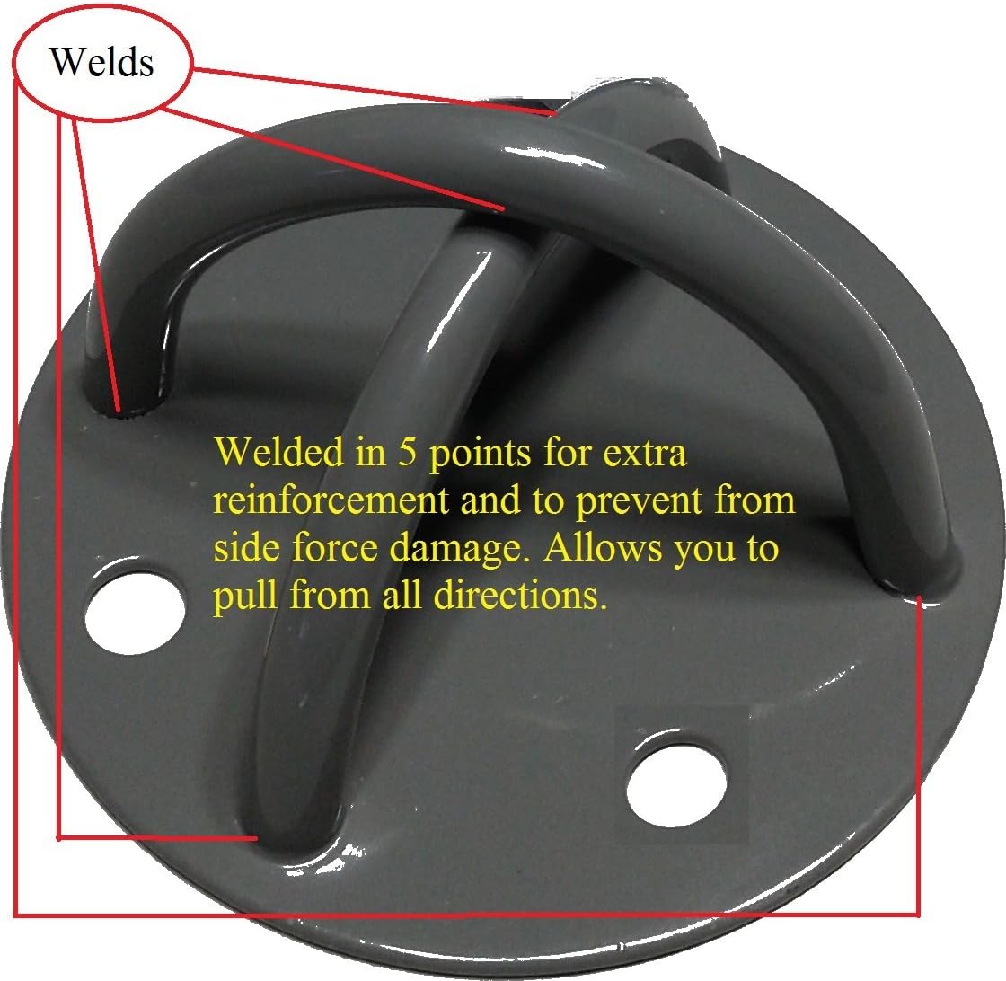 Safely supports up to 500 lbs. Wall Ceiling mount for use with suspension training straps, Body weight Training, Ceiling/wall Mounts, Gravity Workout, Fitness Straps, Yoga trapeze, Resistance Straps.