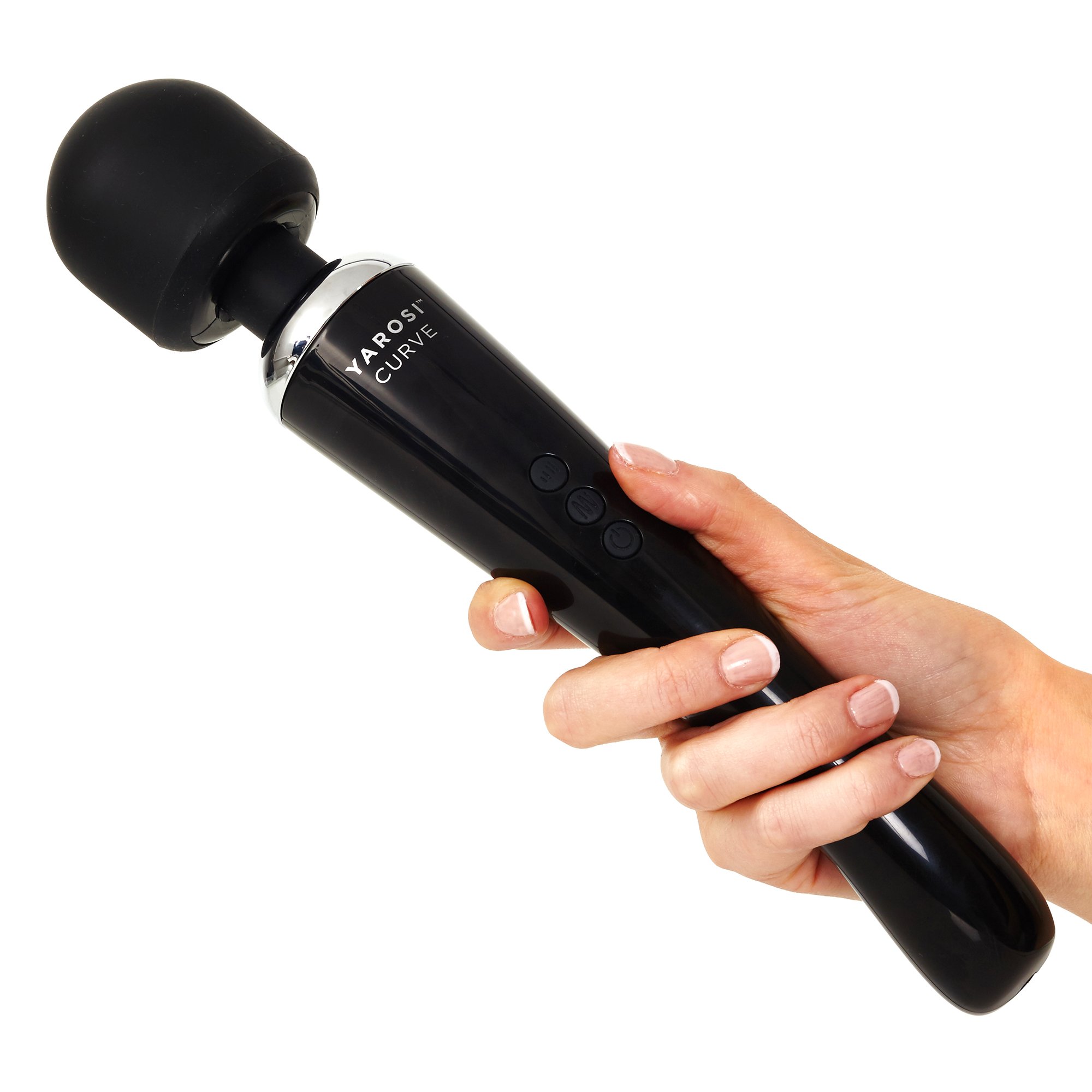 Yarosi Cordless Curved Therapeutic Device - 8 Powerful Speeds and 20 Patterns - for Muscle Aches and Sports Recovery - Rechargeable - Wireless and Travel Friendly - Black