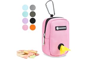 COOWONE Dog Treat Pouch Dog Poop Bag Holder For Leashes, Pets Snack Container With Inner Mesh Bag, Puppy Supplies Perfect For Training And Walking - Hands Free Dog Waste Bag Dispenser -Dog Travel Accessories