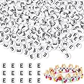 Yholin 500pcs Letter E Beads Bulk, Letter Beads, Alphabet Bead for Friendship Bracelets, Jewelry Making Supplies,DIY Making Kit