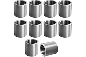 OywhC Stainless Steel Reducer Bushing, Screw Standoff Metal Spacer 5/8" to 1/2" Steel Reducer Standoff Bushing Adapters for 1/2" Screws Bolts and Rods, Round Metal Stainless Steel Spacer Set of 10
