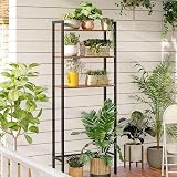 HOOBRO Over Toilet Storage Unit 3-Tier Bathroom Shelves Rustic Brown EBF41TS01 view 5