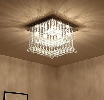 Saint Mossi Moderne K9 Kristall Regentropfen Kronleuchter Beleuchtung Unterputz Led Deckenleuchte Pendelleuchte Fur Esszimmer Badezimmer Schlafzimmer Wohnzimmer Breite 43 X Hohe 27 Cm Sidra Hospital