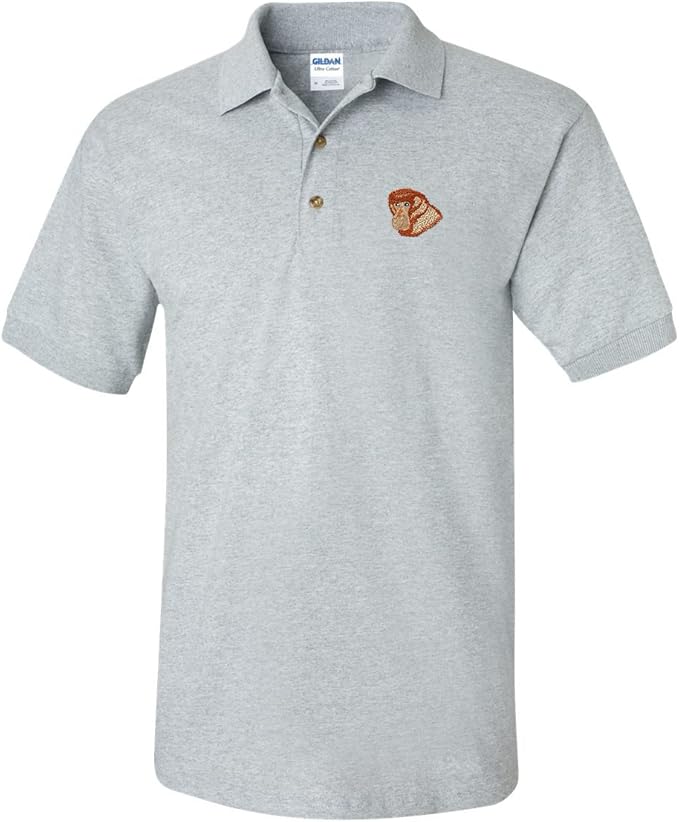 Proboscis Monkey Custom Personalized Embroidery Embroidered Golf Polo Shirt at Amazon Menâs 