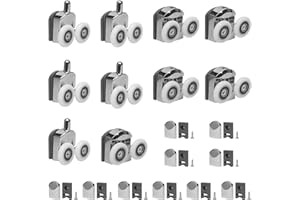10 pcs Shower Door Rollers,23mm Sliding Shower Doors Wheels Replacement Roller Runner Wheel,Shower Door Accessories,with Anti
