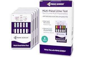 Prime Screen [5 Pack] 5 Panel Urine Drug Test Kit (THC, BZO, COC, OPI, AMP) - WDOA-754