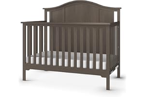 Child Craft Cottage Arch Top 4-in-1 Convertible Crib, Baby Crib Converts to Day Bed, Toddler Bed and Full Size Bed, 3 Adjustable Mattress Positions, Non-Toxic, Baby Safe Finish (Dapper Gray)