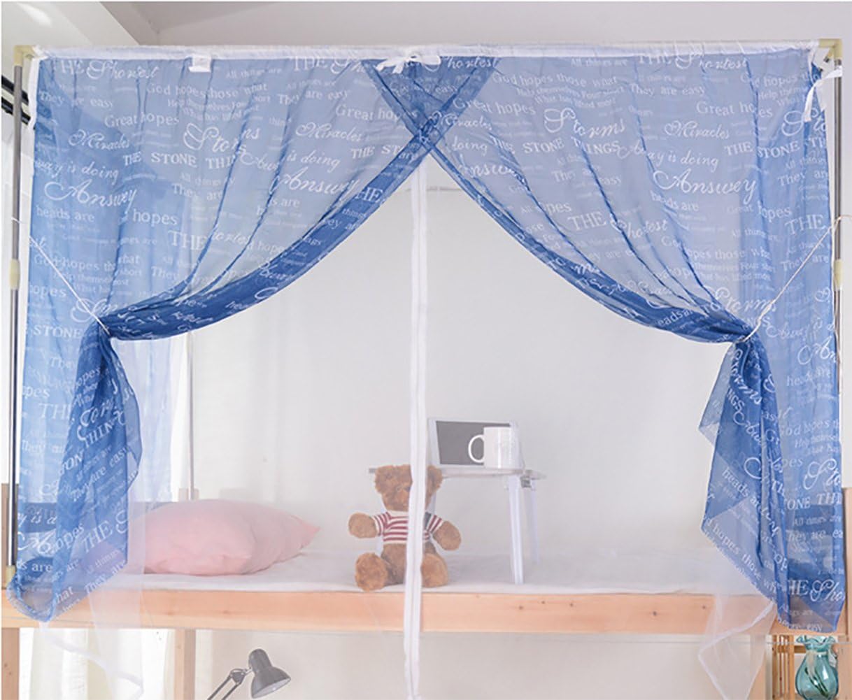 Dormitory Mosquito Net,Tofover Bunk Bed Encryption Nets Bed Canopy Square Student Dorm Netting Blackout Curtains Anti-Mosquito Tent (Multi 2, 90 X 190 X 150CM)