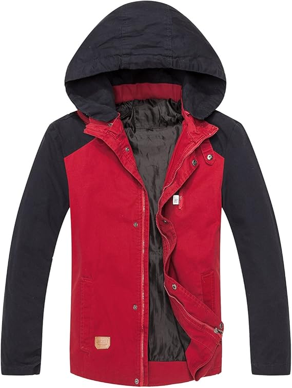Amazon Hongli ジャケット メンズ おおきいサイズ おしゃれ カジュアル コート ジャンパー ファッションジャケット 秋 冬 春 Red Xl コート ジャケット 通販