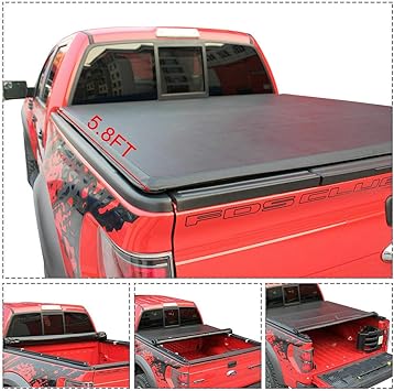 Amazon Com Goplus Roll Up Truck Bed Tonneau Cover Work With 2009 2018 Ford 1500 5 8ft Bed Automotive