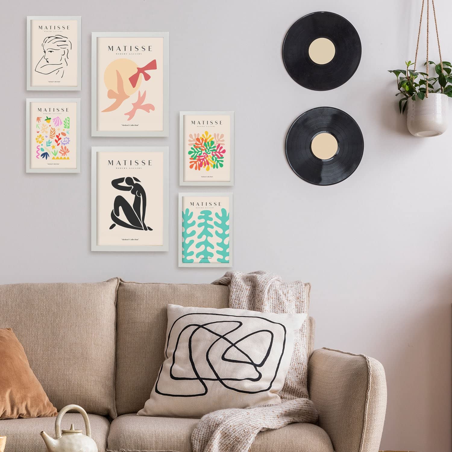 Nacnic Set of 6 Henri Matisse Posters. Freedom. Abstract Fauvism Art Gallery Aesthetic Prints for Interior Design and Decoration. Sizes A3 & A4. Unframed.