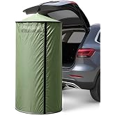 Rangland Portable Changing Room Tent - Instant Pop Up Privacy Pod with Suction Cup for SUV Liftgate, for Camping, Shower, Beach and Toilet Stall (Carrying Bag Included) Green