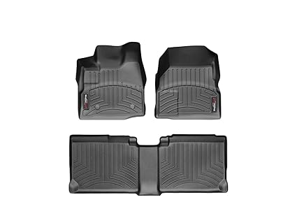 Weathertech 2011 2014 Gmc Terrain Black Floor Liner Full Set With Dual Floor Posts