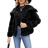 Simplee Apparel Womens Faux Fur Coat Fleece Cropped Jacket Long Sleeve Fur Coats Warm Winter Jackets 2025