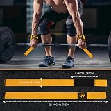 WFX Weight Lifting Straps Wrist Support Padded Neoprene Gym Yellow view 3