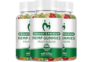 MOSRAY (3 Pack) Hemp Gummies for Pain Sleep Relax Anxiety 100% Natural Pure Extra Strength Organic Hemp Oil Extract Vegan Low Sugar Edible Gummy