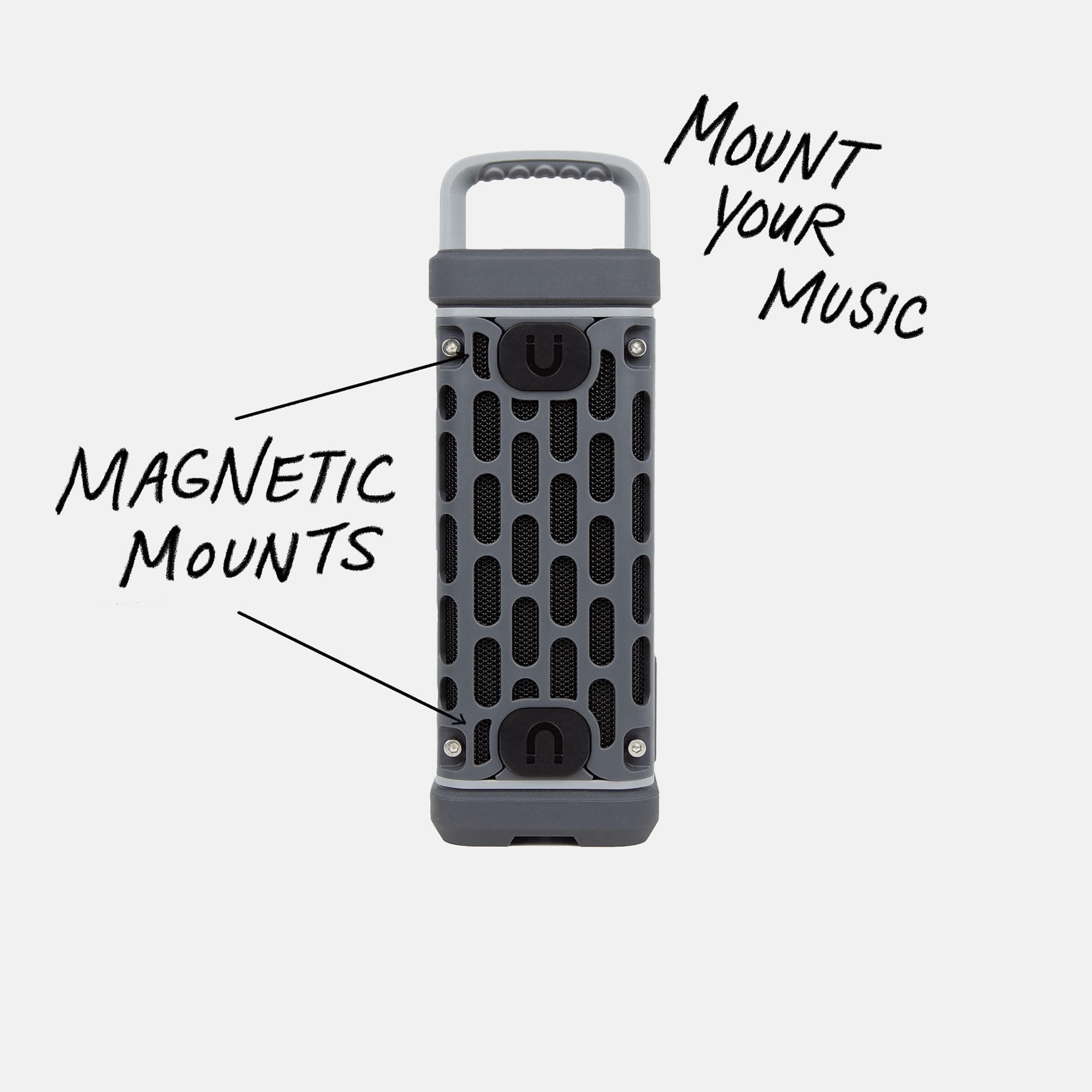 Turtlebox Ranger: Loud! Outdoor Portable Bluetooth 5.4 Speaker | Rugged, Waterproof, Ultra-Portable | Plays to 105 db, Deep Bass, Shockproof, Unlimited Pairing for Full Stereo Experience, Gray