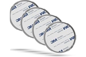 Ecoey 4-Piece Set of Magnetic - Magnetic Smoke Detector Installation Tool with 3M Glue, Lation-No Drilling or Screws Required-Fireproof-Installation Tools, GS571E, φ2.48 * 2.48 in, 4 Packs