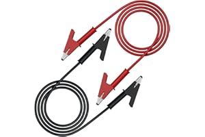 Thuchopy 1000V 2PCS Double-Ended Alligator Clip Leads for Electrical Testing, 3.3ft, Test Leads with Alligator Clips & Jumper Wires