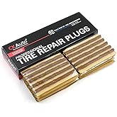CKAuto 60pcs Brown Tire Repair Strings, Automotive Tool Tire Repair Plugs for Tubeless Off-Road Tires Car, Bike, ATV, UTV, Wh