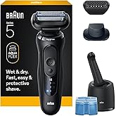 Braun Electric Razor for Men Series 5, Beard Shaver, Electric Shaver, Precision Trimmer, 4-in-1 Clean & Charge Center, S5 516