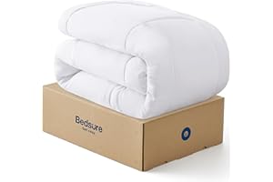 Bedsure Comforter Duvet Insert - Quilted Comforters Full Size, All Season Duvet, Down Alternative Bedding Comforter with Corner Tabs(White,Full 86"x82")