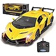 LAFALA Remote Control Car RC Cars Racing Car 1:18 Licensed Toy RC Car Compatible with Lamborghini Model Vehicle for Boys 6,7,8 Years Old, Yellow