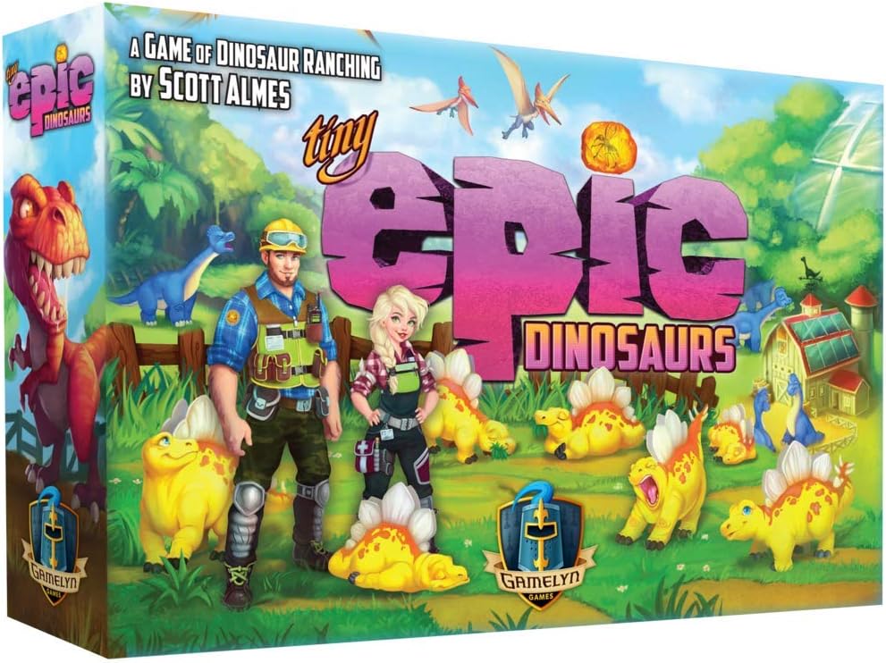 Gamelyn Games Tiny Epic Dinosaurs, GSTGLGTEDINORE, Mixed Colours