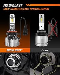 SEALIGHT 9012 HIR2 LED Bulbs, 22000 Lumens
