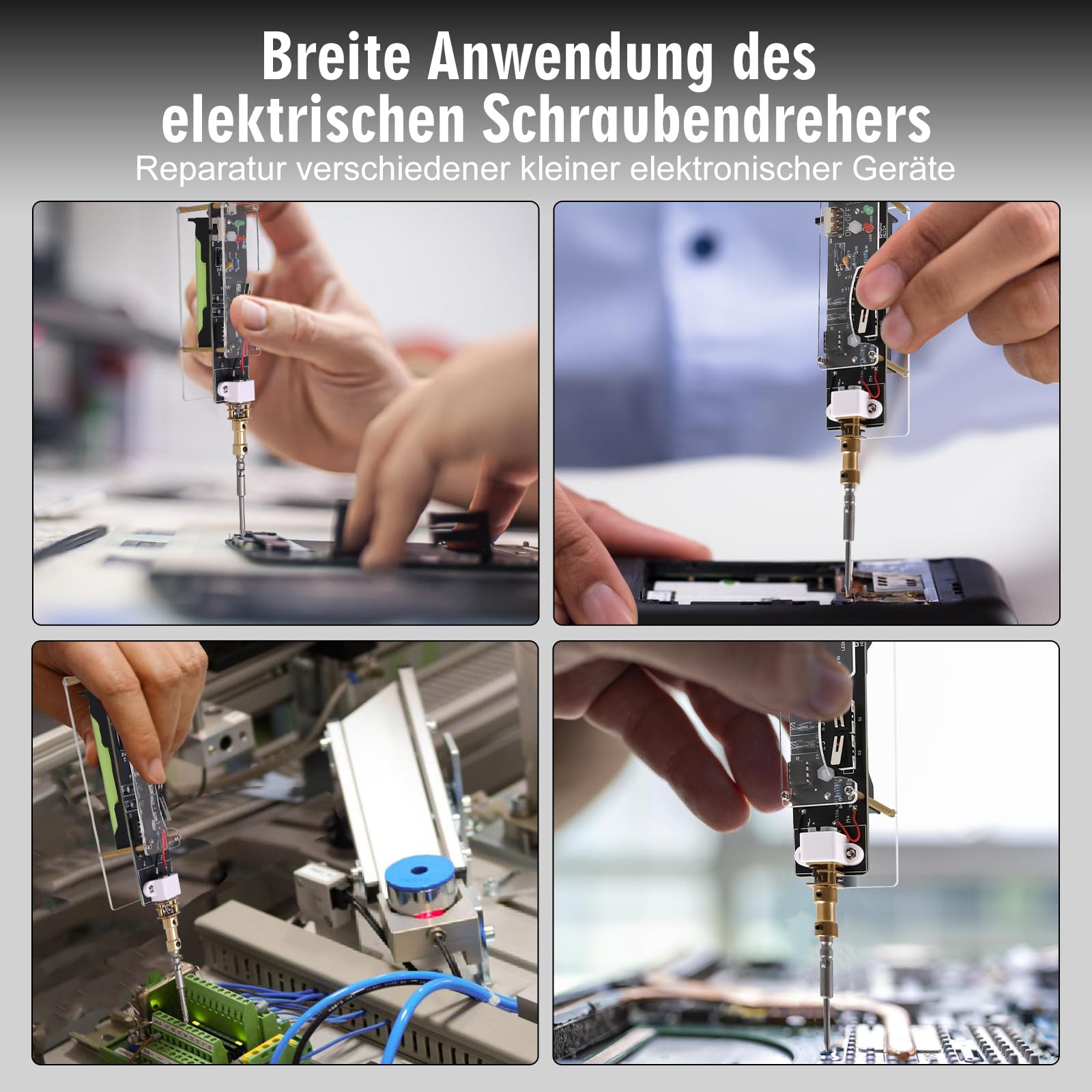 Mini Elektro Schraubendreher Löt Bausatz, ElektoLoter DIY Hand- Elektroschrauber Lötbausätze mit 2 Schrauberbits, STEM Elektronik Bausatz für Zuhause, Schule Lernen 7