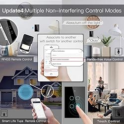 MOES 2.4GHz WiFi Wall Touch Smart Switch Neutral