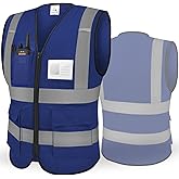 TICONN Reflective Safety Vest High Visibility Class II Mesh Vest for Women & Men Meets ANSI Standards