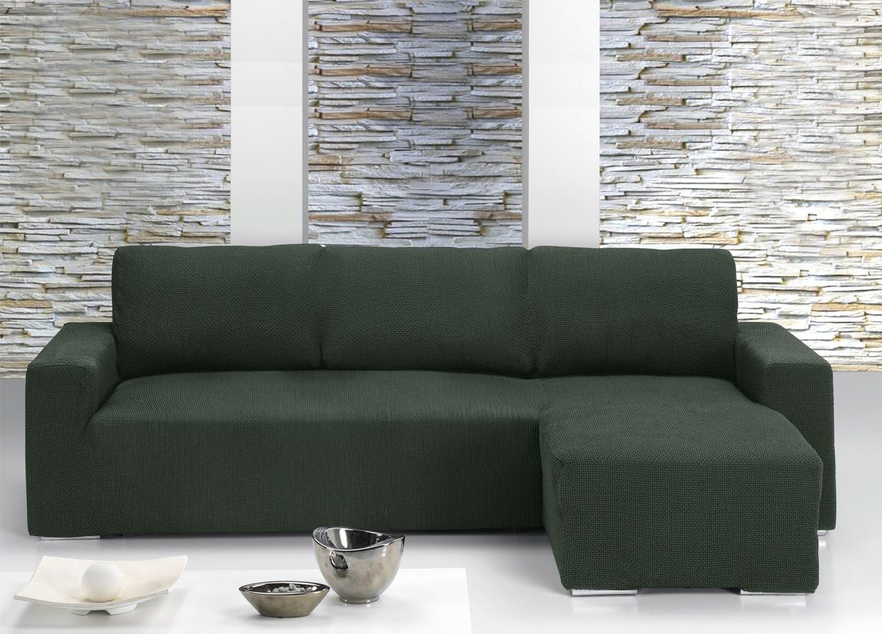 BIANCHERIAWEB Copridivano con Penisola Chaise Longue Verde Destra Verde