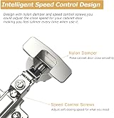 Furniware 10 Pcs Soft Close Cabinet Hinges 4D Adjustable Nickel Plated view 5