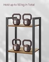 VASAGLE 6-Tier Bookshelf 30x40x187.5 cm Wheat Brown Ink Black LLS101B48 view 8