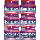 Sominex Nighttime Sleep-Aid Caplets, Maximum Strength, 16 ea (Pack of 6)