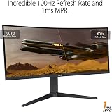 ASUS TUF Gaming 34" UWQHD 100Hz Curved Gaming Monitor 1ms FreeSync view 3