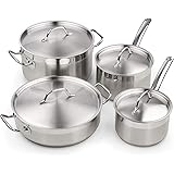 Cooks Standard Professional Stainless Steel Cookware Set 8PC, 8 PC, Silver