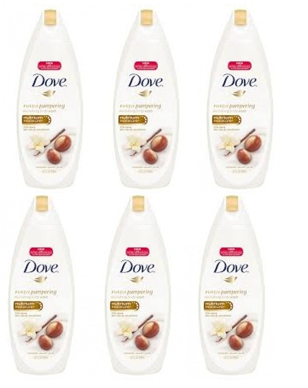 Dove Body Wash Shea Butter 13.5 Oz (Pack Of 6) Beauty