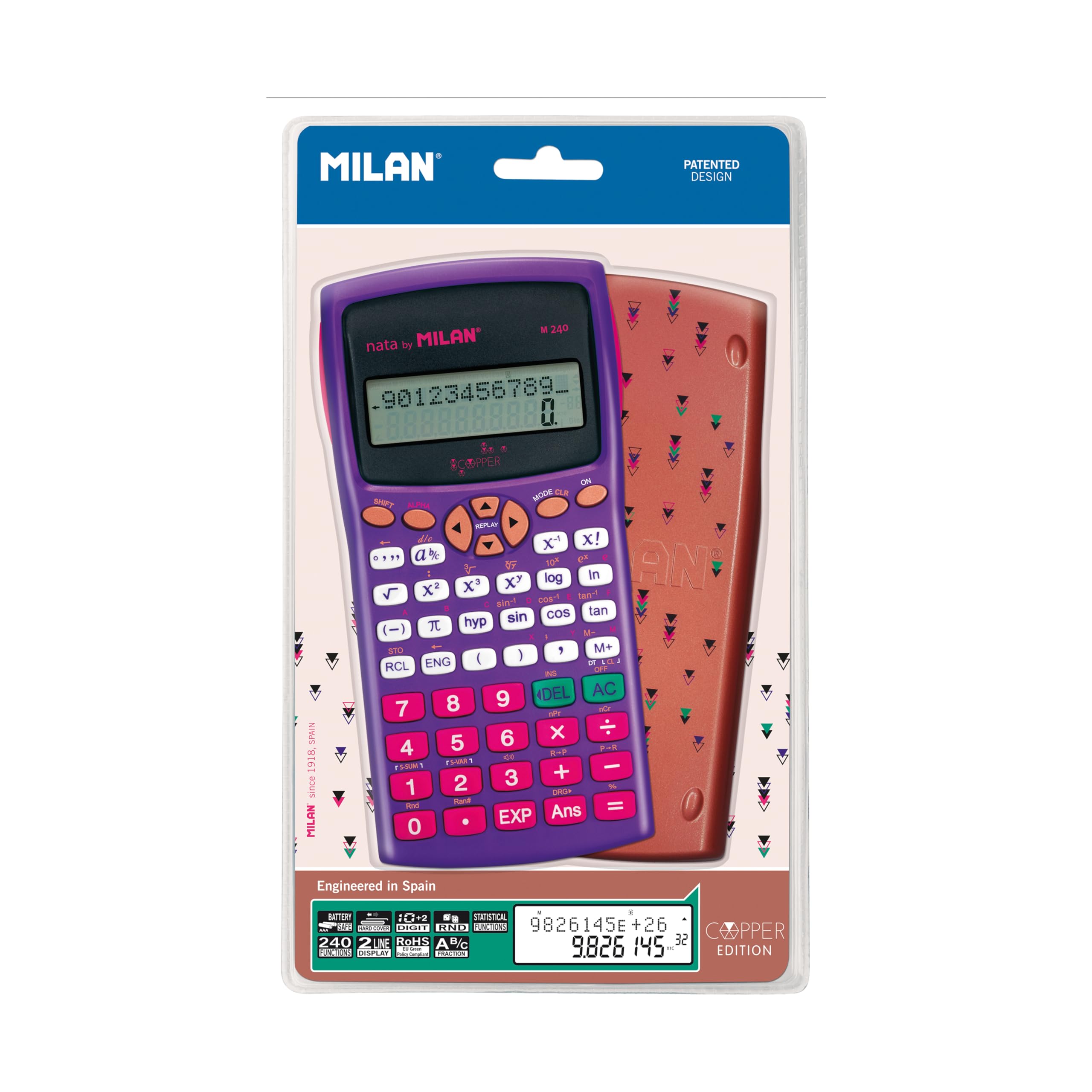 M240 Copper Scientific Calculator Blister Pack