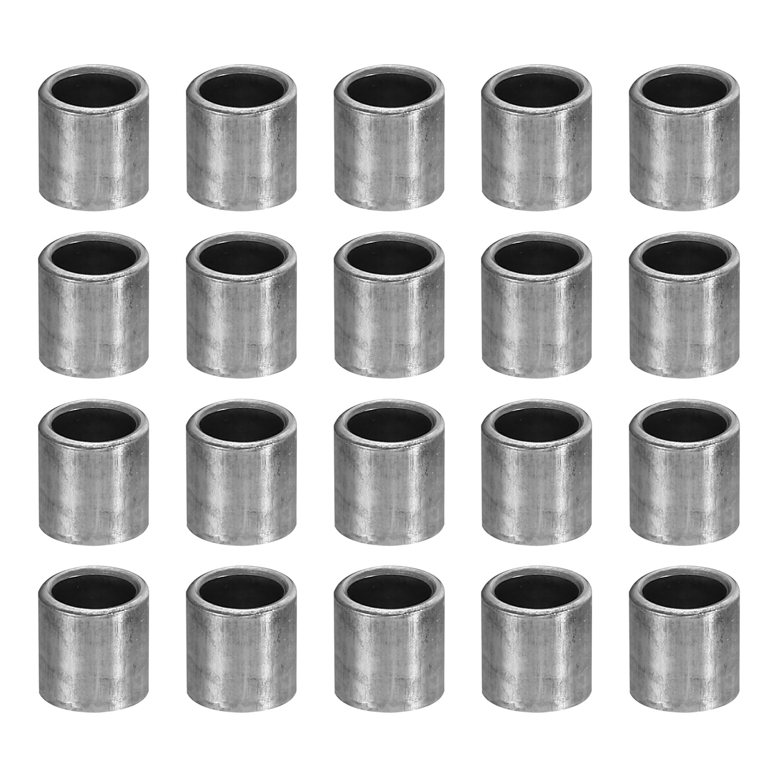 PATIKIL M5 Steel Spacers, 20 Pcs Metal Spacers Steel 5.2mm ID x 7mm OD x 7mm L Carbon Steel Spacer Screw Standoff Round for 1/5in or M5 Screw Bolts