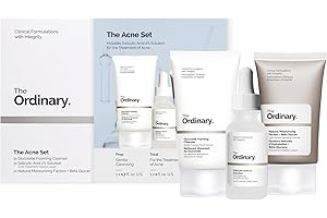 The Ordinary The Acne Set, 3-Step Skin Regimen with Glucoside Foaming Cleanser, Salicylic Acid 2% Solution, and Natural Moisturizing Factors + Beta Glucan | Skin Care Set
