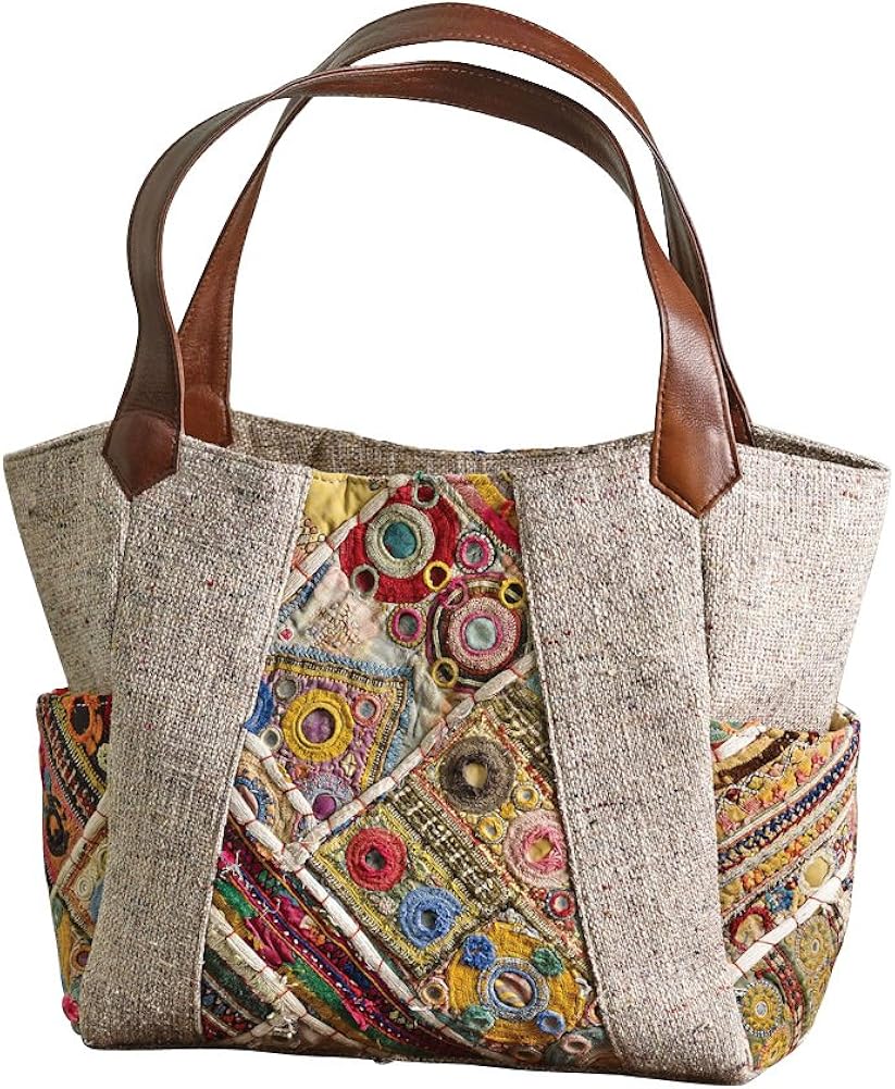 embroidered tote bag