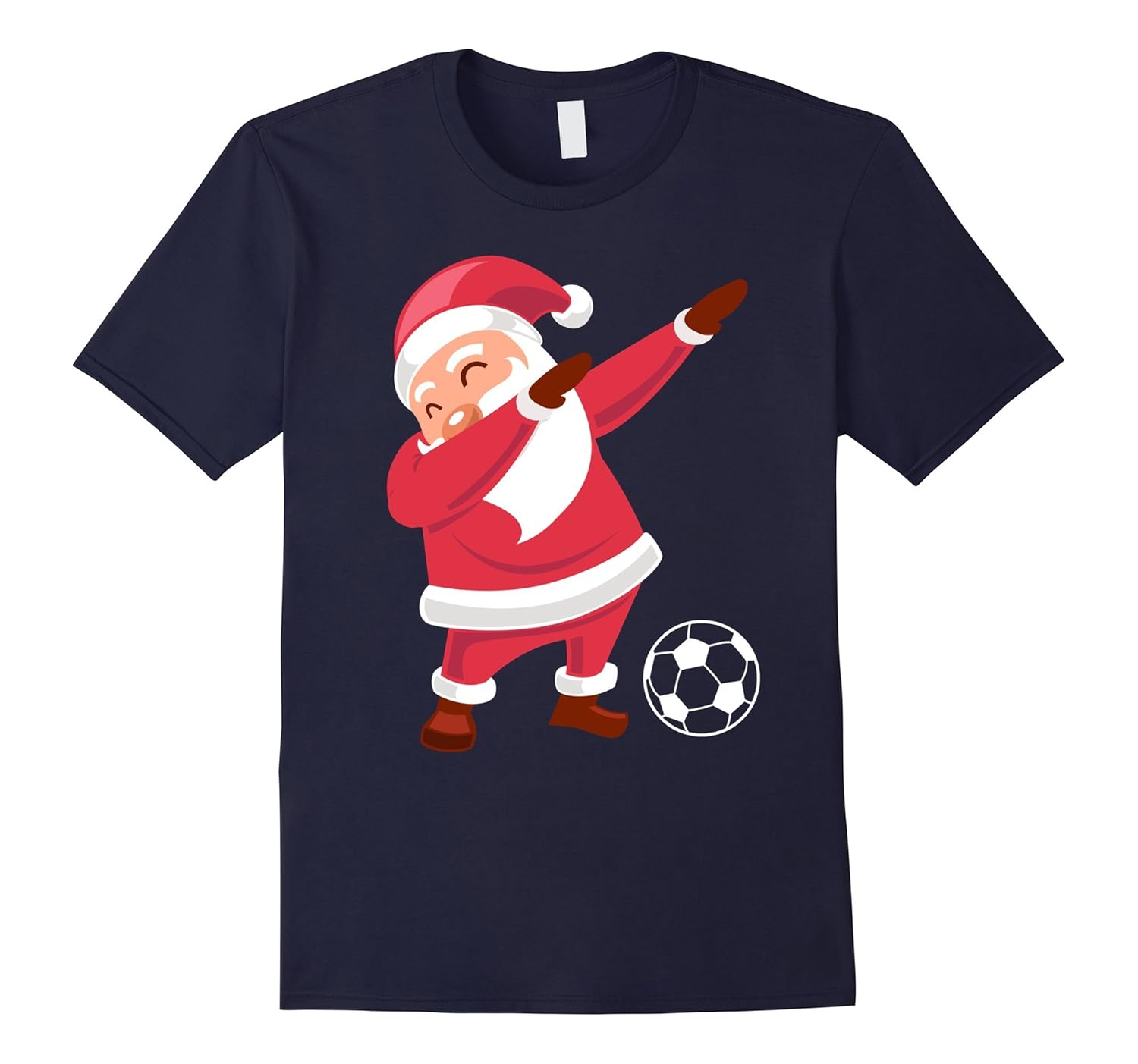 Christmas Dabbing Santa Soccer Tshirt Funny Santa Dab Tee-ANZ