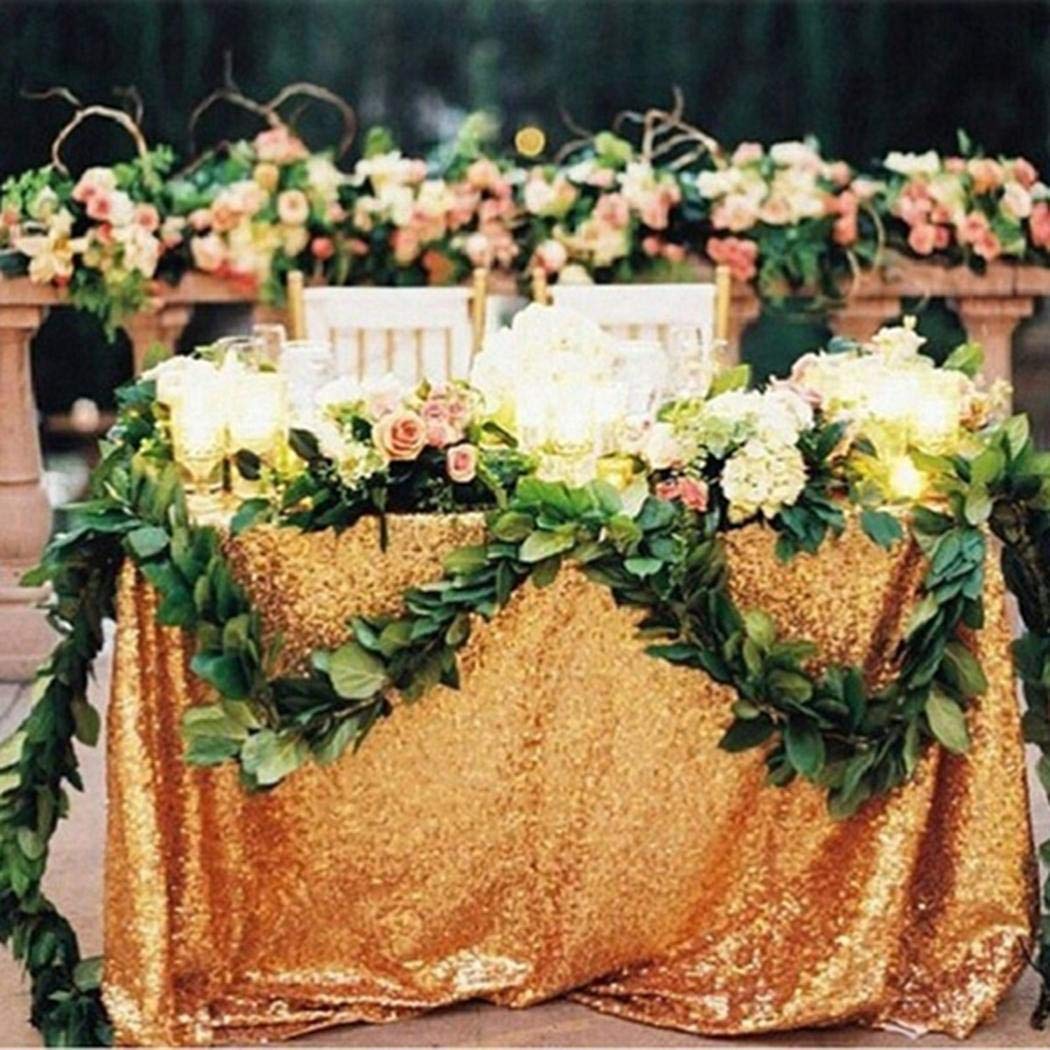 lazinem Wedding Table Cloth Glitter Sequin Tablecloth Party Engagement Decoration Tablecloths