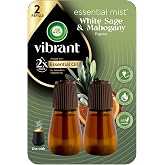 Air Wick Essential Mist Diffuser Oil Refill, White Sage &amp; Mahogany,2 Count | White Sage &amp; Mahogany refills for the Air Wick Essential Mist diffuser; home fragrance infused with essential oils, 2count