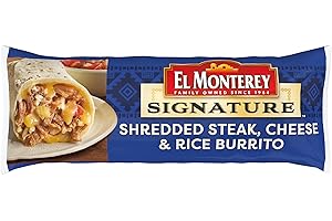 El Monterey Signature Shredded Steak & 3 Cheese Burrito, 5 Ounce (frozen)