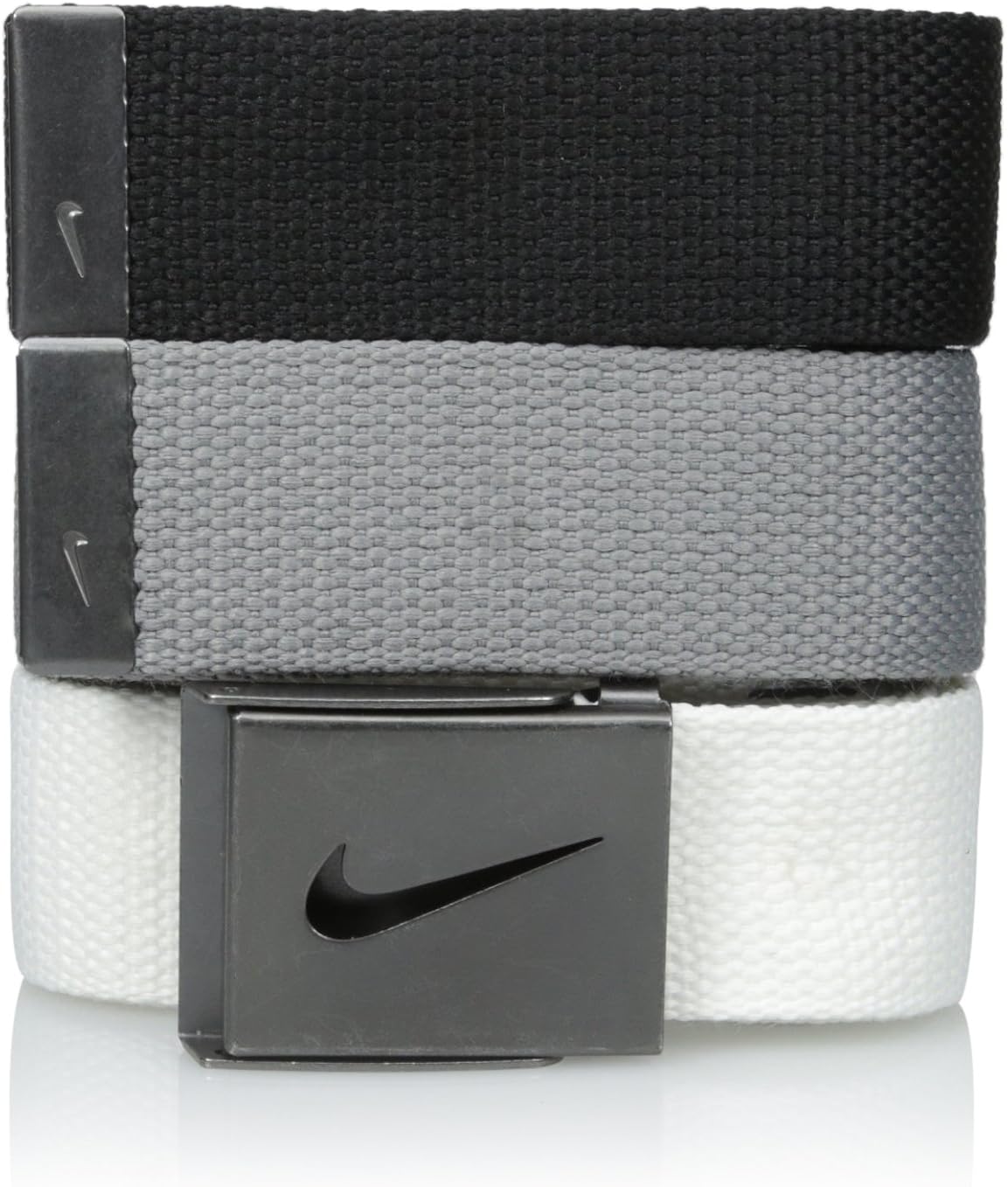 Nike Men's Standard 3 Pack Golf  Belt, White/gray/black, One Size Amazon.co.uk Clothing