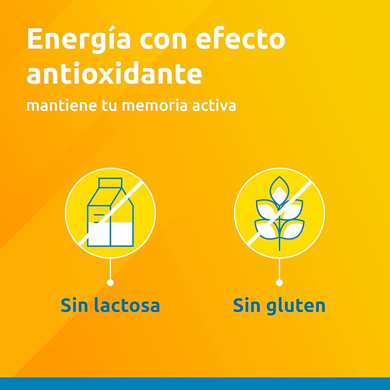 Multivitamínicos Memory 50+ para memória e concentração, Vitaminas, Vitamina C, Minerais, Ginseng, Zinco, Sem Glúten, Sem Lactose, Laranja, Amarelo, 30 comprimidos
