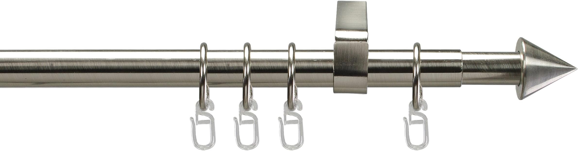 Liedeco Telescopic Rod for Curtains, Effect of Stainless Steel, Diameter 20 mm, Extendable LÄNGE 200-350 CM Black